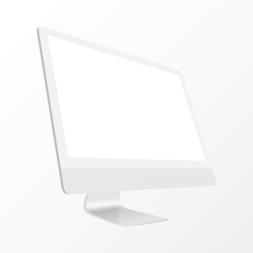 computer display with blank screen vector