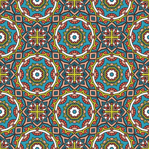 Blue ethnic pattern Royalty Free Vector Image - VectorStock