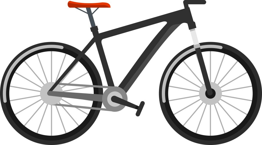 Bicycle with sleek design isolated on a white Vector Image