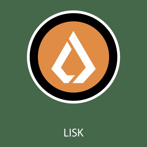 Lisk lsk digital cryptocurrency logo vector image