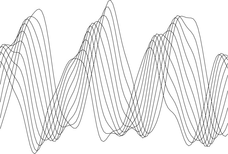 Dynamic waveform pattern for design and digital vector image