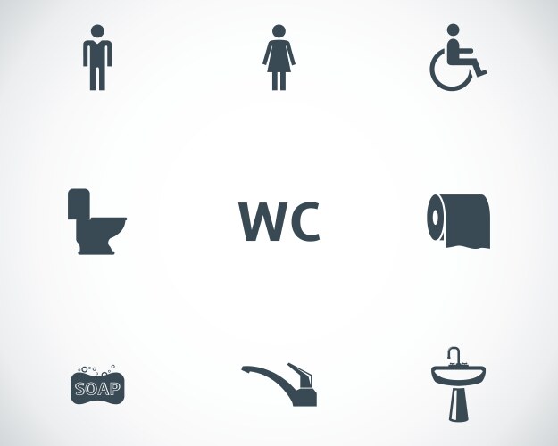 Toilet Icon Set Vector Image