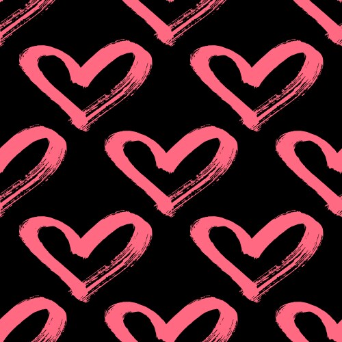 Red hearts seamless background Royalty Free Vector Image