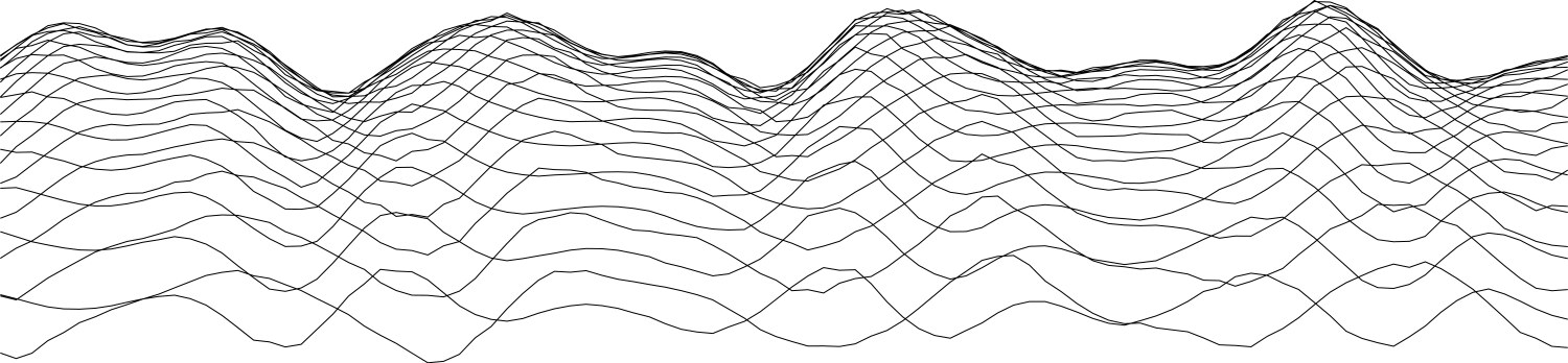 Abstract waveform lines creating dynamic patterns vector image