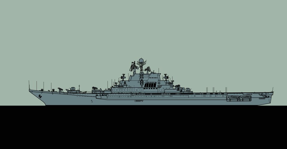 Projekt 1143 soviet aircraft carrier vector image