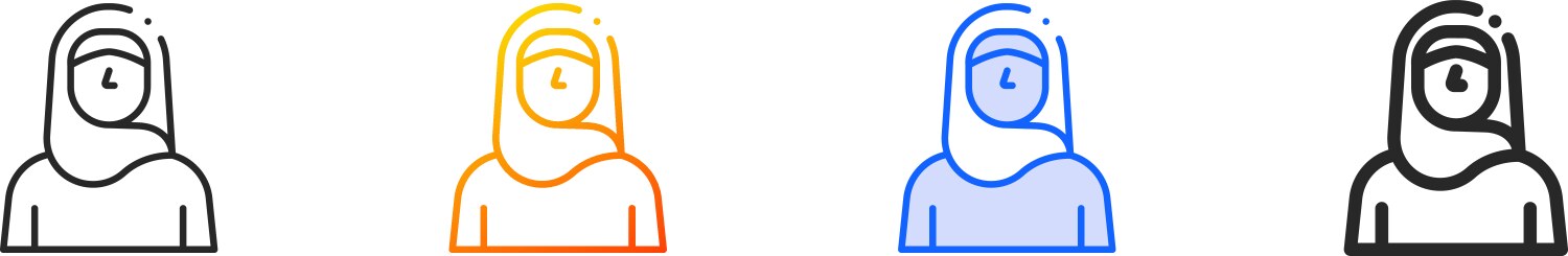 Botox iconthin linear gradient blue stroke Vector Image