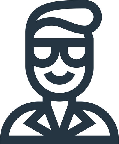 Glass icon isolated on white background outline Vector Image