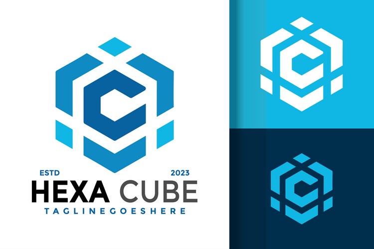 Abstract hexagon cube box logo design element – Royalty-Free Vector ...