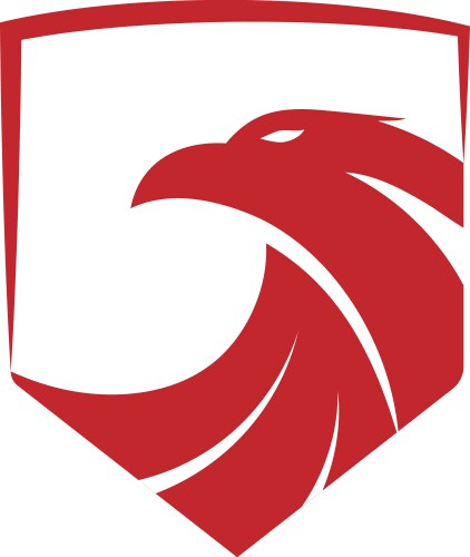 Eagle head shield logo design Royalty Free Vector Image