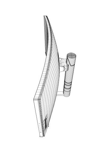 Wireframe of modern thin frame display computer vektorbild