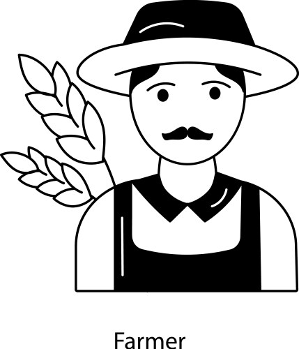 Indian farmer Royalty Free Vector Image - VectorStock