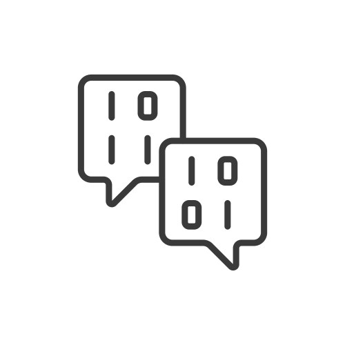 Programming languages icon in line design vector image