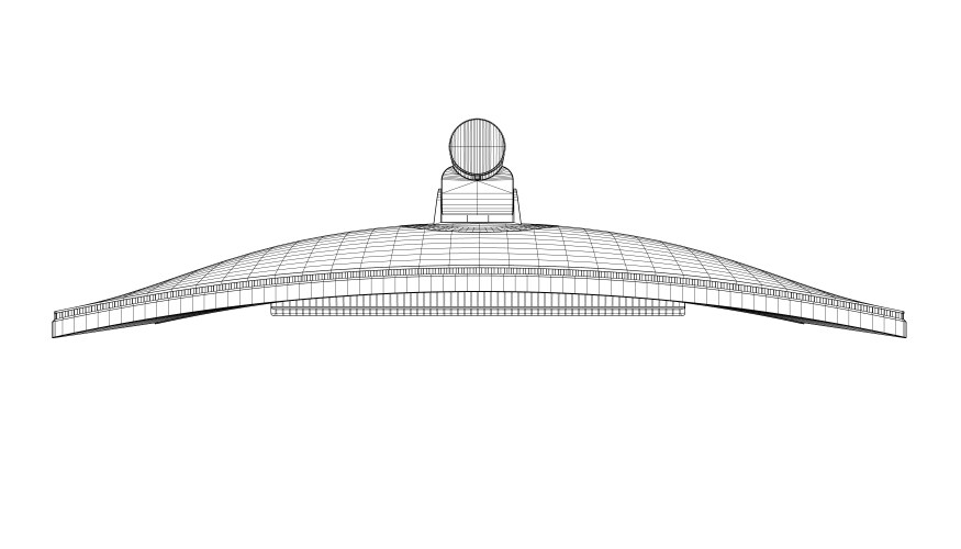 Wireframe of modern thin frame display computer vektorbild