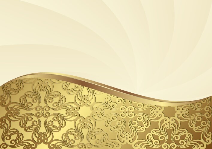 Ornate background with golden ornaments Royalty Free Vector
