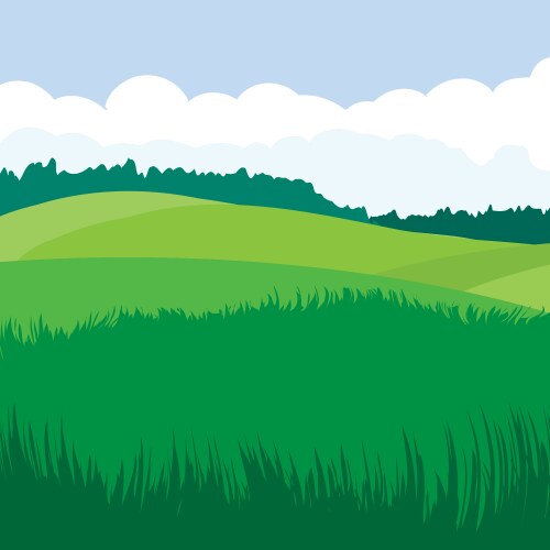 Green landscape vector image