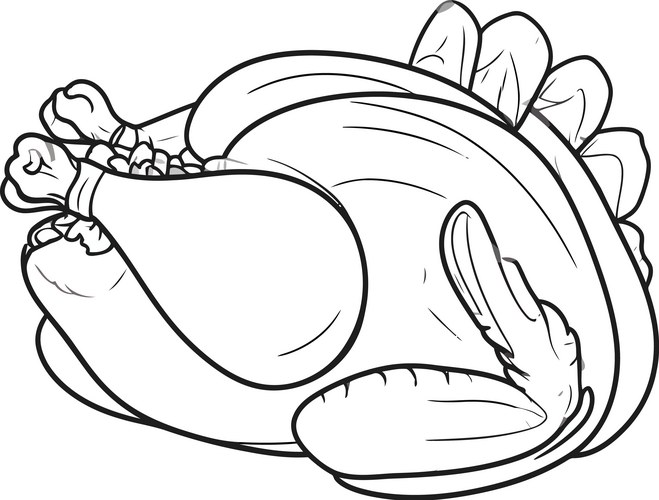 Classic holiday roast turkey with stuffing bold Vector Image