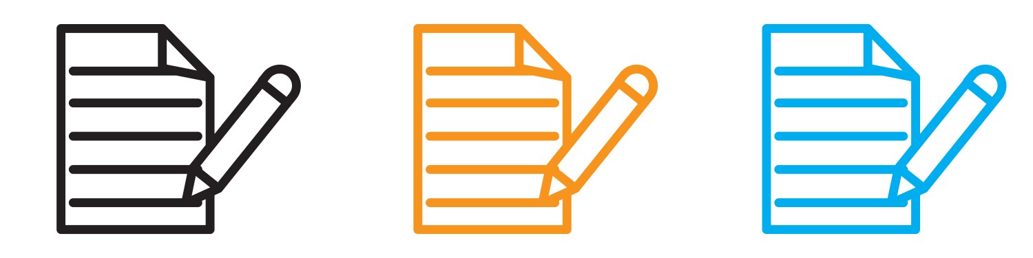 Assignment icon logo set collection for web app ui vector image