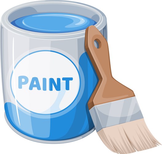 Paint can and brush Vector Image