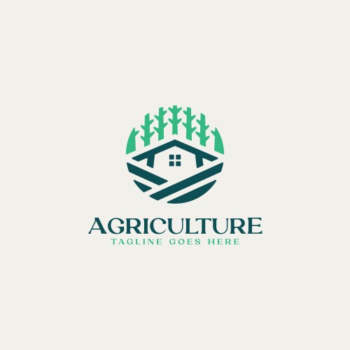 Agriculture farm barn logo template vector image