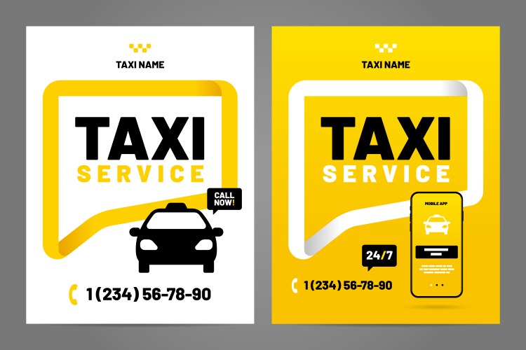 layout design template for taxi service vector image