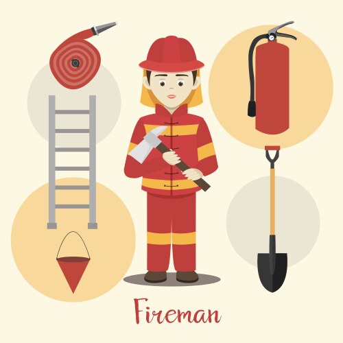 Icon fireman Royalty Free Vector Image - VectorStock