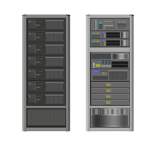 Audio Server Rack Front View Server Rack & Cloud Computing Icons – Royalty-Free Vector | VectorStock