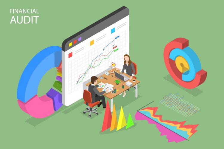 3d isometric flat conceptual Royalty Free Vector Image