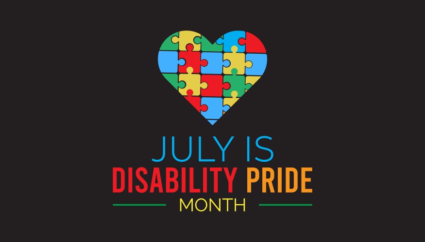 Disability pride month Royalty Free Vector Image