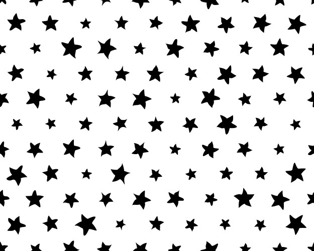 Doodle stars pattern seamless star ornaments Vector Image