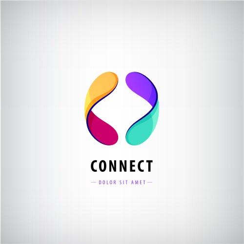 Unity Loop Icon - Abstract Shape vector image
