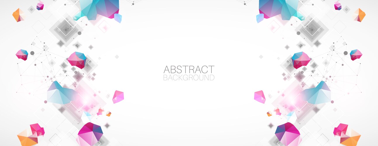 Abstract background with square pattern plexus vektorbild