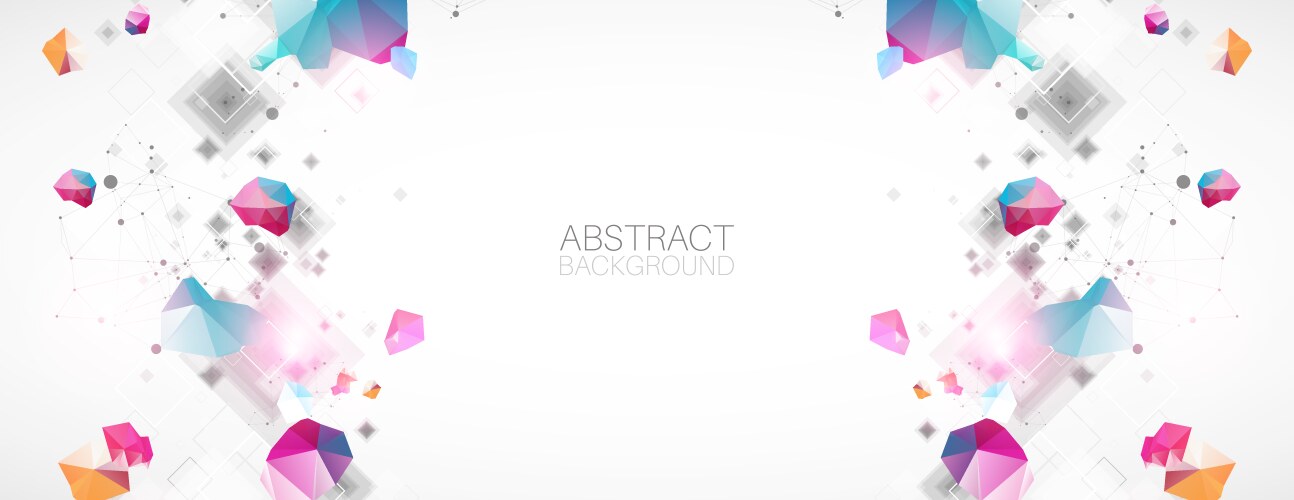 Abstract background with square pattern plexus vector image