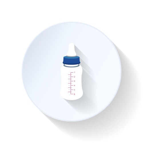 Newborn milk bottle for feeding realistic mockup Vector Image