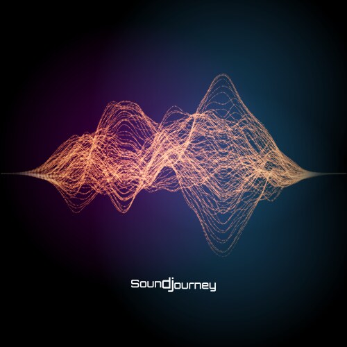 Colorful sound or signal design vector image