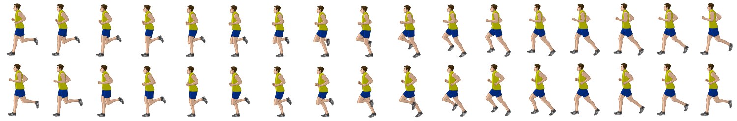 man run cycle animation sequence vector image