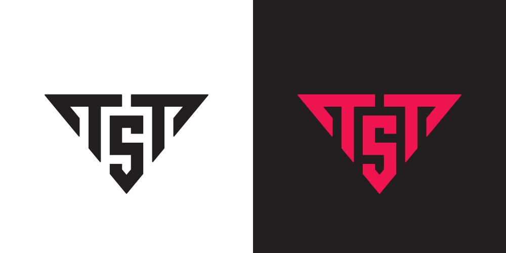 Tst Letters Simple and unique letter s initial diamond logo Vector Image