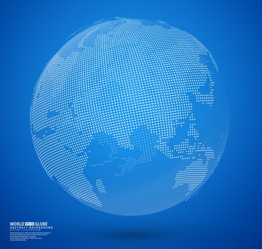 3d abstract dotted globe Royalty Free Vector Image