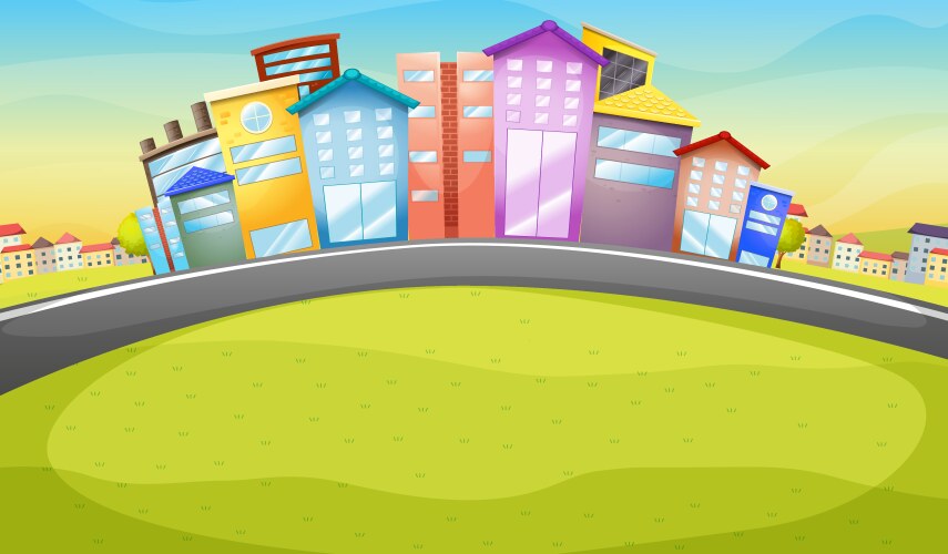 City road Royalty Free Vector Image - VectorStock