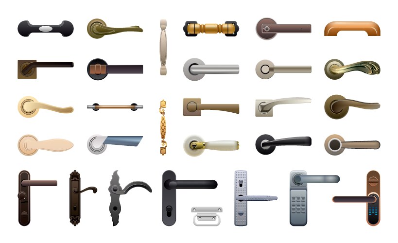 Door handle Royalty Free Vector Image - VectorStock