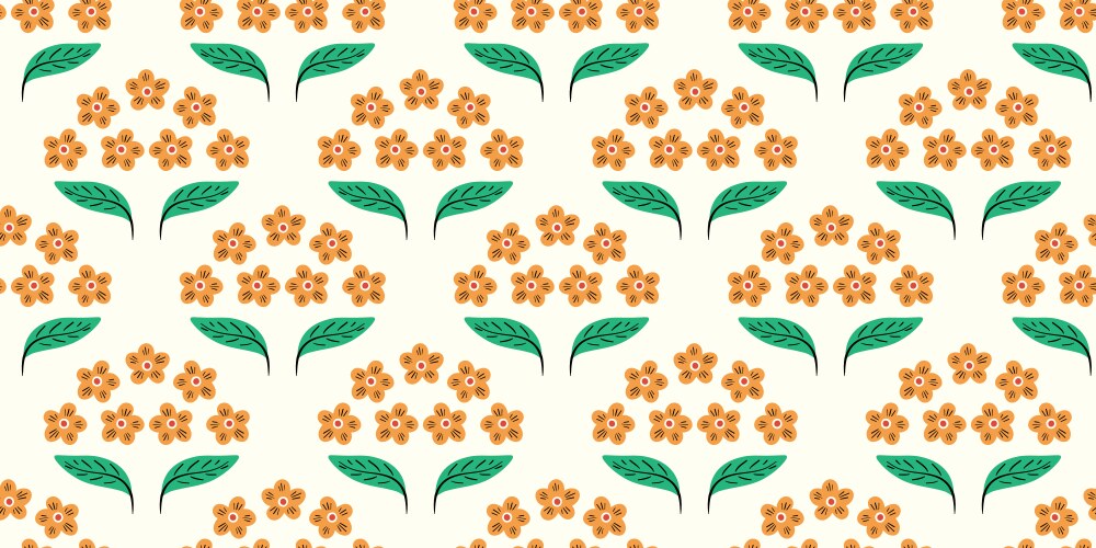 Flower pattern border Royalty Free Vector Image