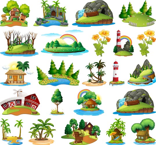 Nature tree on white background Royalty Free Vector Image