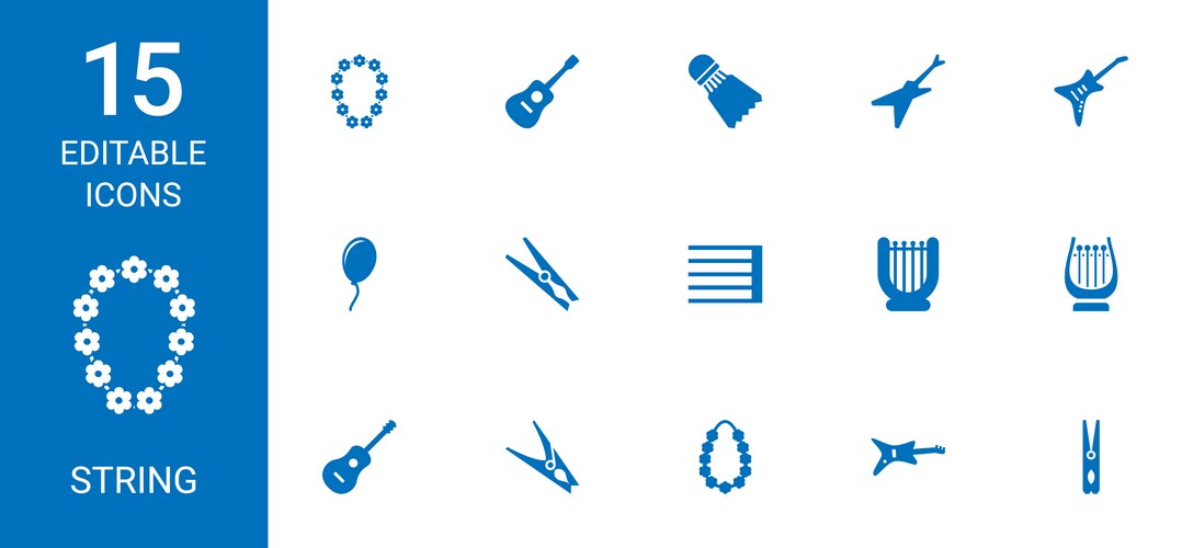 9 string icons (36787148) – Free Vector | VectorStock