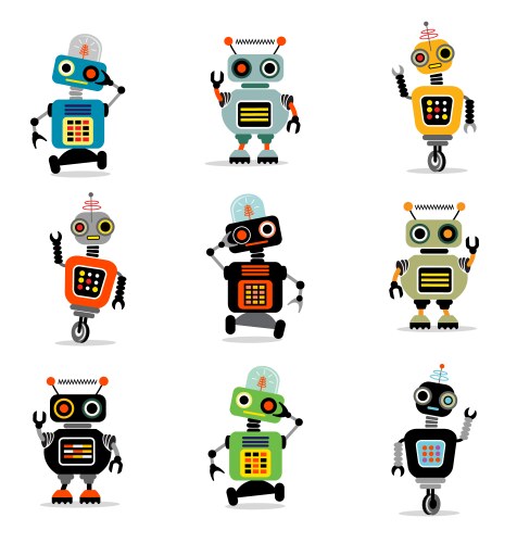 Robots Royalty Free Vector Image - VectorStock