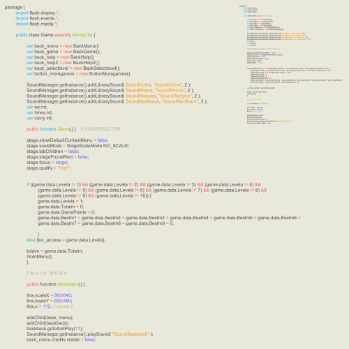 Program code listing abstract programming vector image