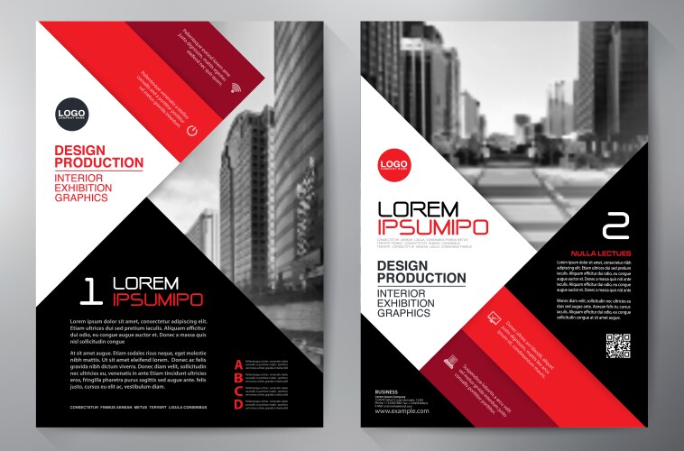 Dance academy tri-fold brochure design Royalty Free Vector