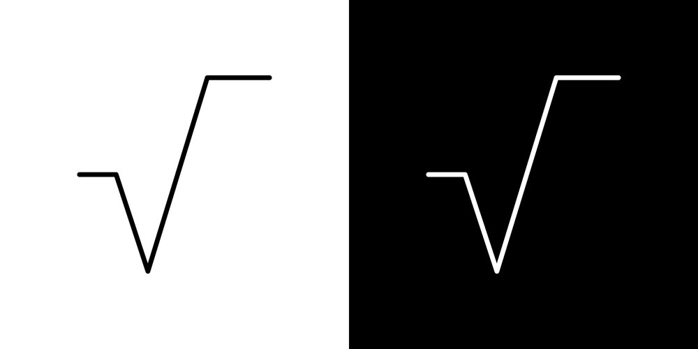 Square Root Icon - Math Symbol – Royalty-Free Vector | VectorStock