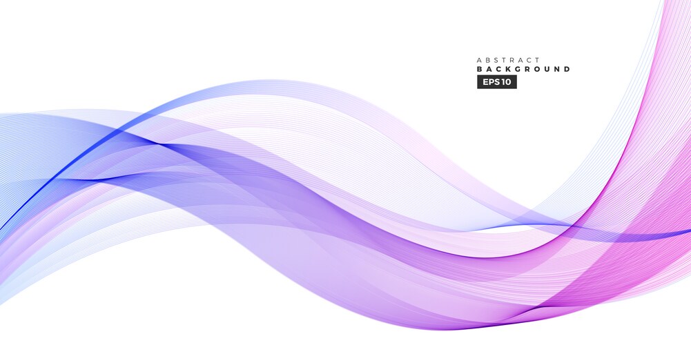 Wave element with abstract blue lines – Royalty-Free Vector | VectorStock