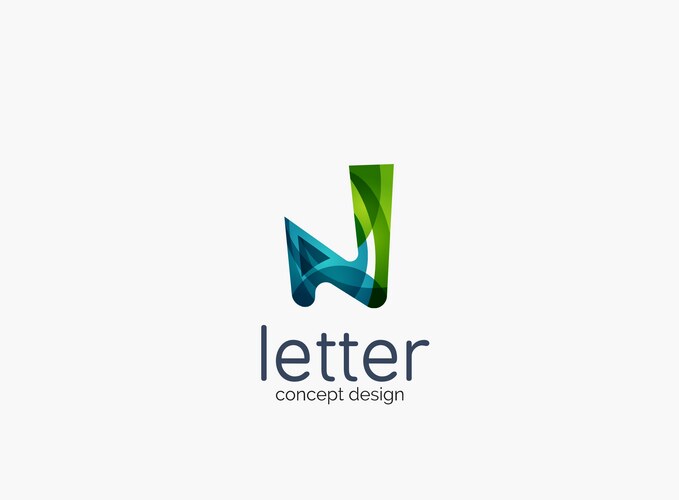 Modern company logo clean glossy design Vector Image