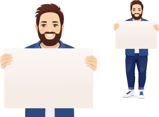 Smiling handsome casual man Royalty Free Vector Image