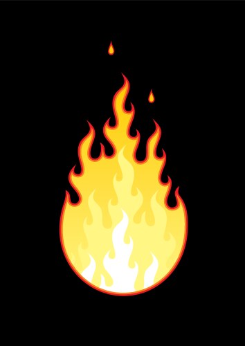 Fire flame Royalty Free Vector Image - VectorStock